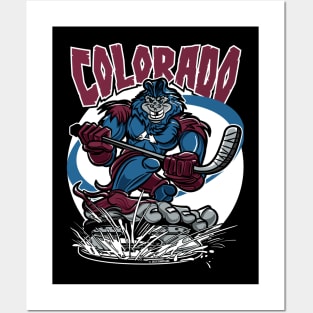 Colorado Bigfoot Hockey Player Posters and Art